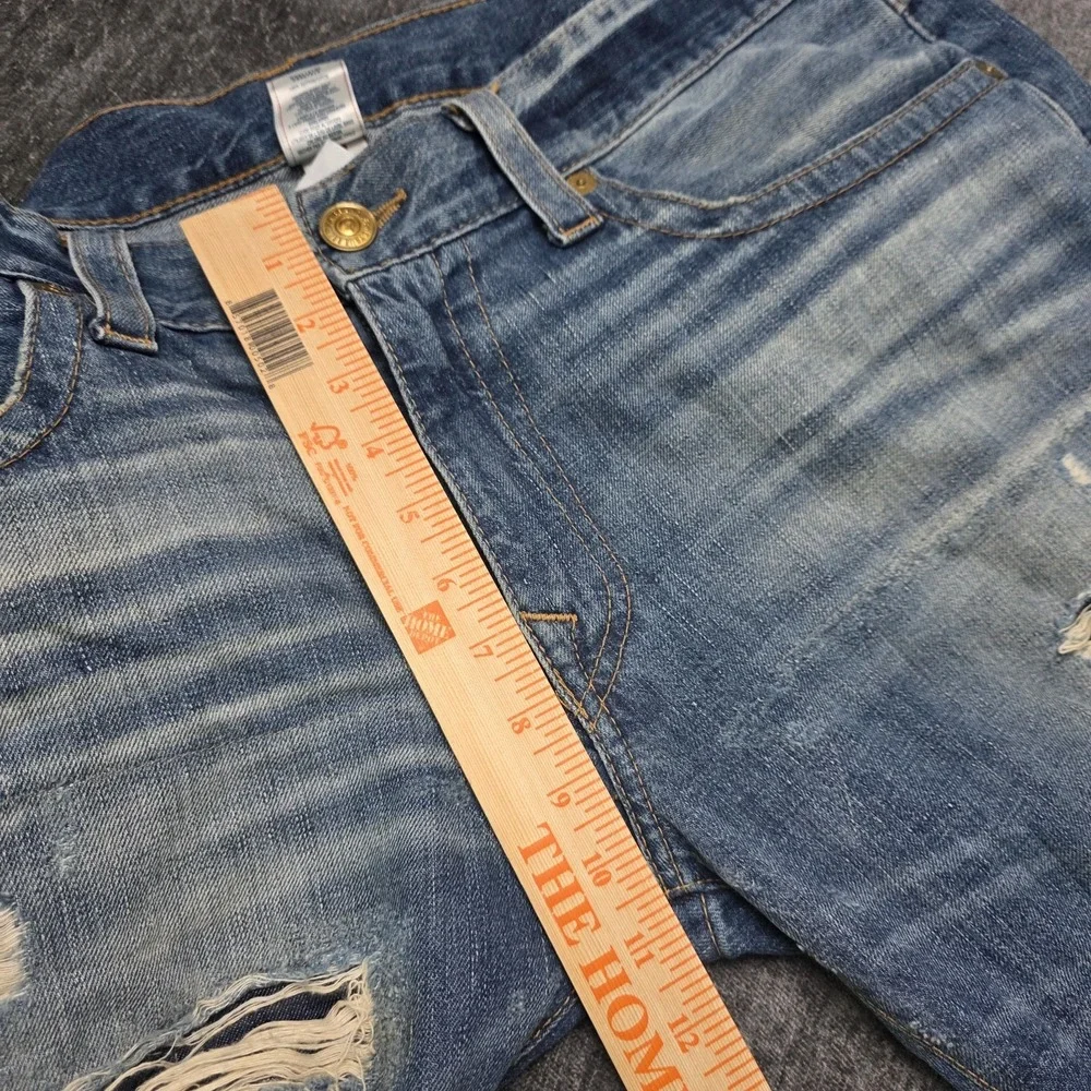 True Religion Jeans Ricky Baggy Flap Pocket Mens 38 Fits 41x35 USA Distressed